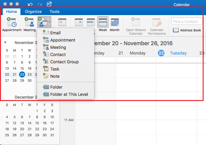 microsoft calendar for mac